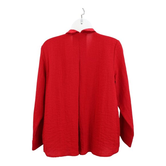 Habitat Clothes to Live In Size Small Red Boxy Top Button Down Shirt Flowy - Picture 5 of 8